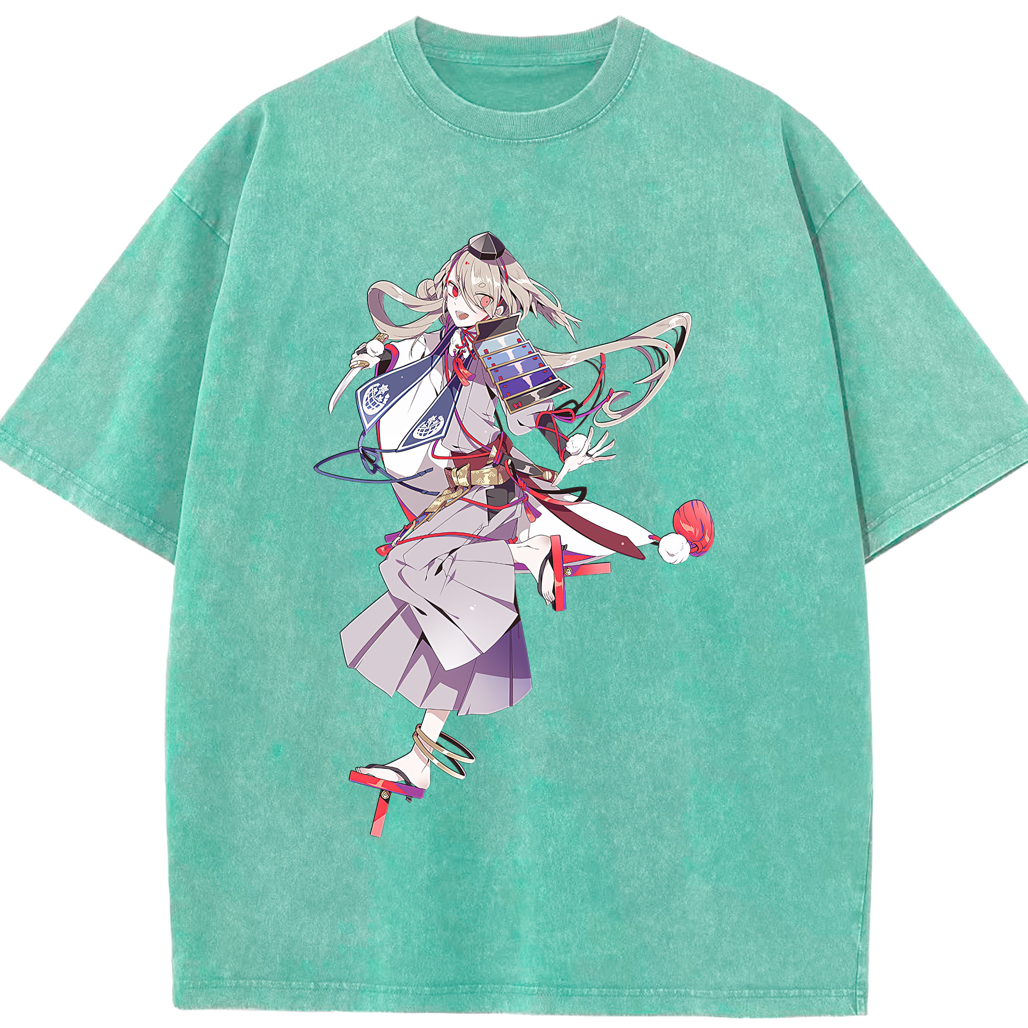 （画像用） 刀剣乱舞 Touken Ranbu 綿100% ヴィンテージ風 半袖Tシャツ（フロントプリント）